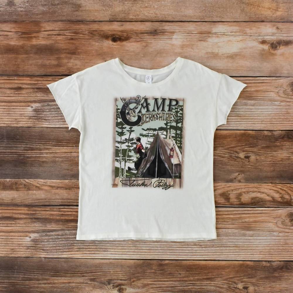 NEW TASHA POLIZZI camp t-shirt in ivory
